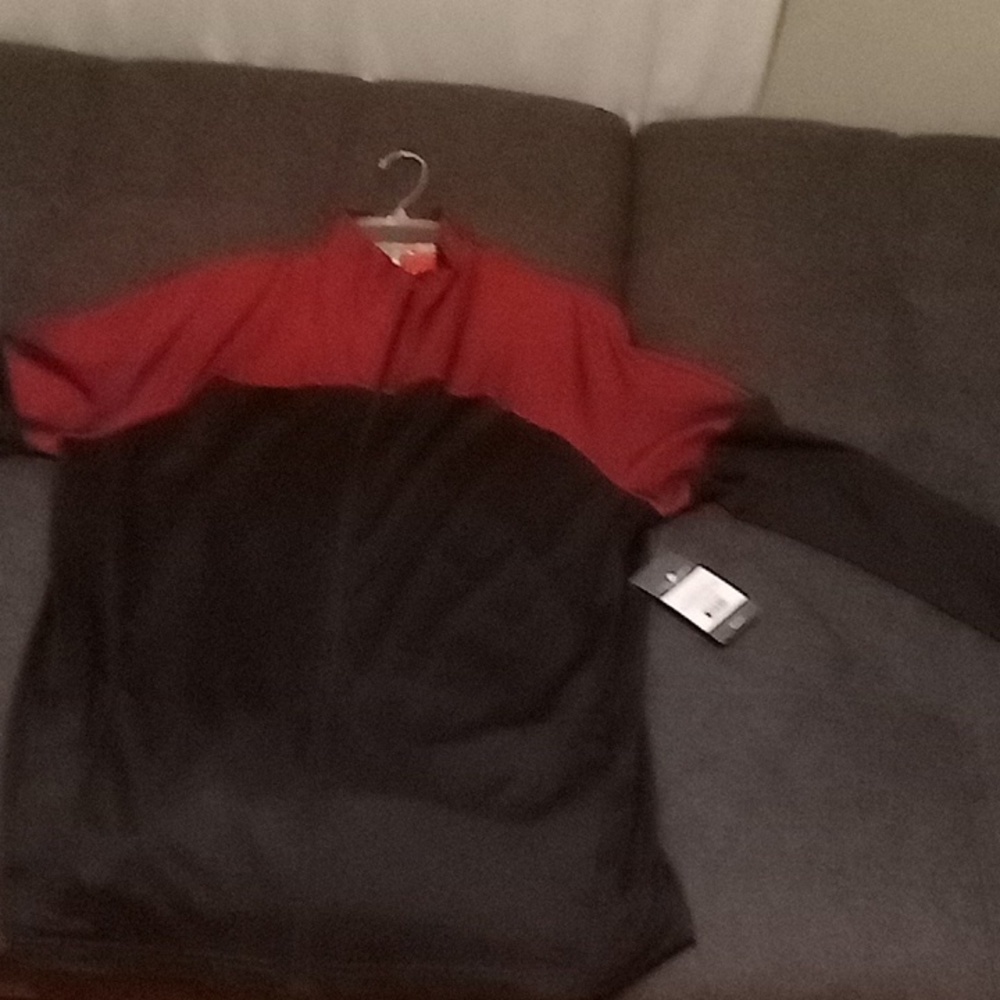 Russell athletic jacket, Large, Black and Red